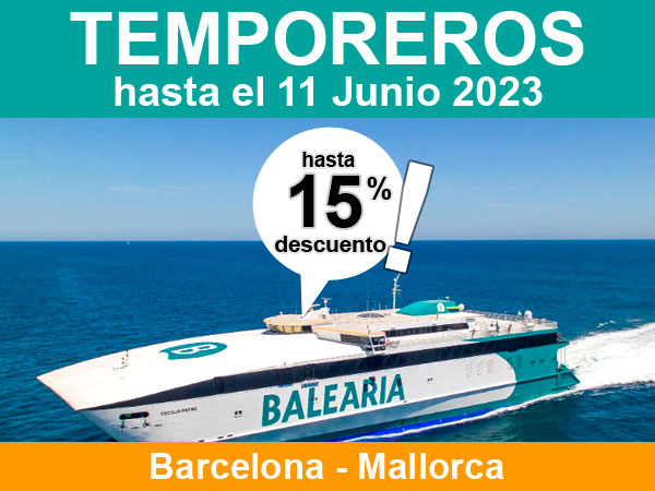 15 por ciento de descuento ferry barcelona mallorca con coche