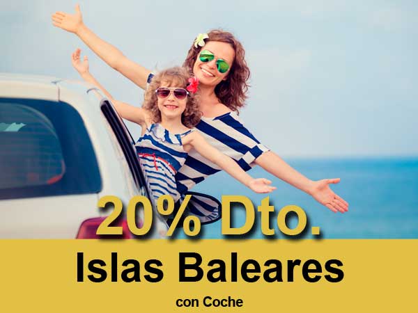 Oferta para las rutas de Balearia Ibiza, Formentera, Mallorca y Menorca de un 20 por ciento de descuento con coche