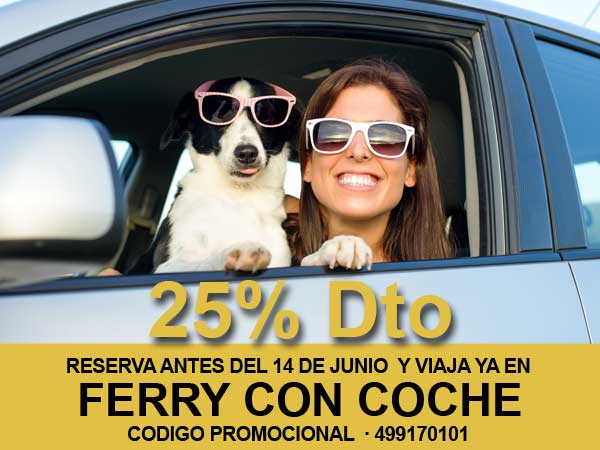 Coche con 25% de descuento de Valencia a Ibiza en Verano 2020