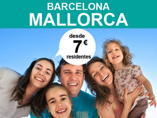 Ofertas del ferry Barcelona Mallorca desde 7 euros ida y vuelta en Balearia descuento residentes en Islas Baleares