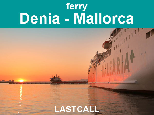 ferry Denia Mallorca 20% de descuento en Balearia con el código LASTCALL