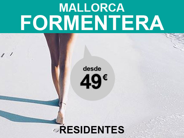 Diviértete en Formentera con la oferta de Balearia y el descuento de residente y viaja en el ferry Mallorca Formentera desde 49 euros para residentes
