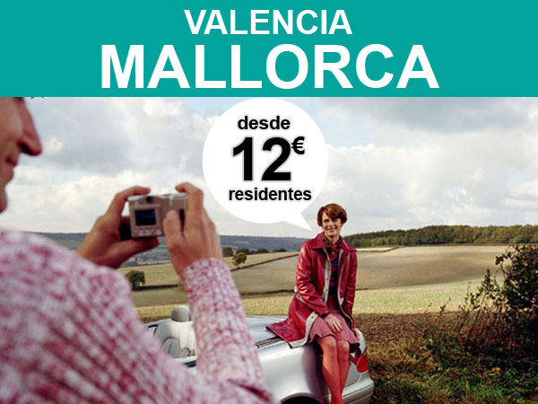 Ofertas del ferry Valencia Mallorca desde 12 euros ida y vuelta en Balearia descuento residentes en Islas Baleares