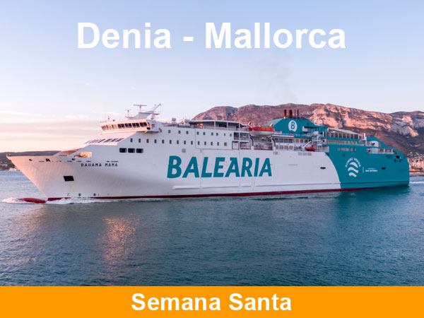 Horarios del ferry Denia Mallorca en Semana Santa 2024