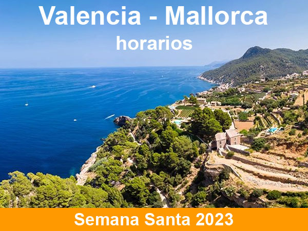 Horarios en el ferry Valencia Mallorca en Semana Santa 2023