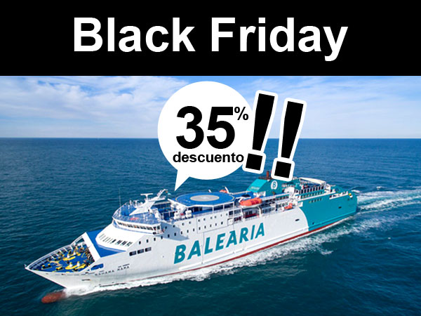 ofertas Black Friday de Balearia para ferry Barcelona Menorca